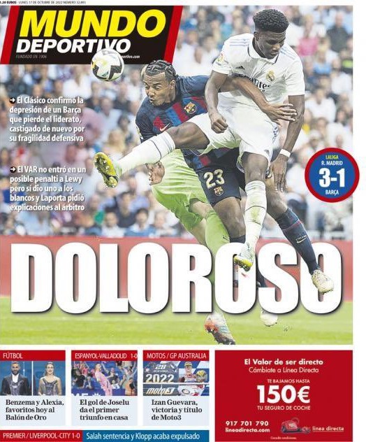 Mundo Deportivo Newspaper 17 October 2022